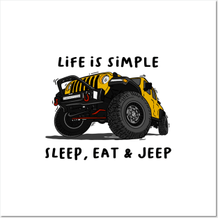 American Jeep Yellow Posters and Art